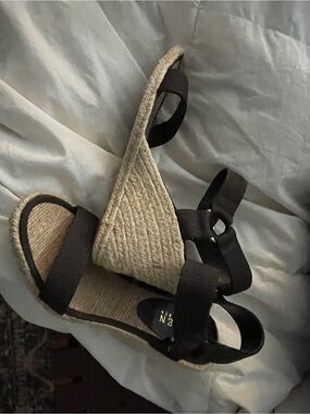 Ralph Lauren Brown Espadrille Wedge Sandals